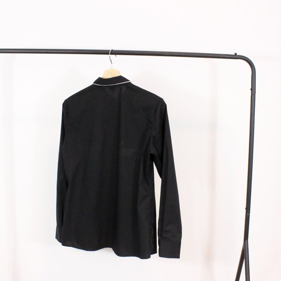 *SHEIN Black Button Down Blouse - Picture 7 of 7